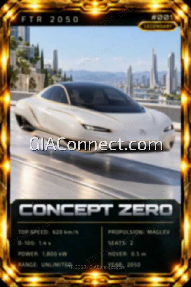 CONCEPT ZERO – vehicul futurist FTR 2050, cartonaș digital de colecție