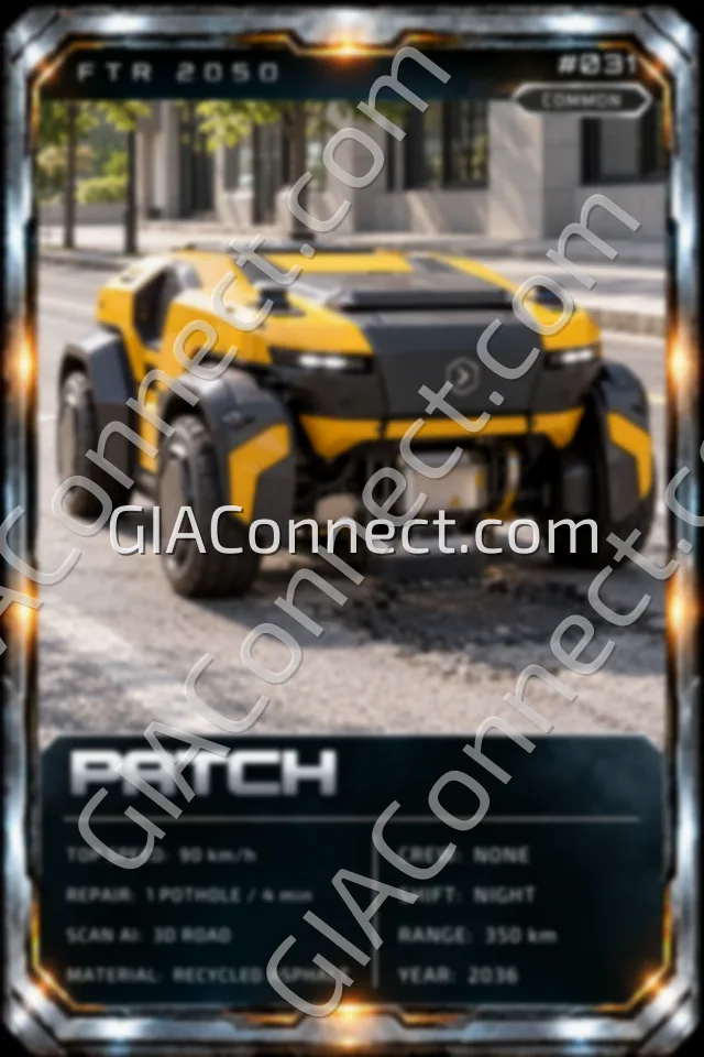 PATCH – vehicul futurist FTR 2050, cartonaș digital de colecție