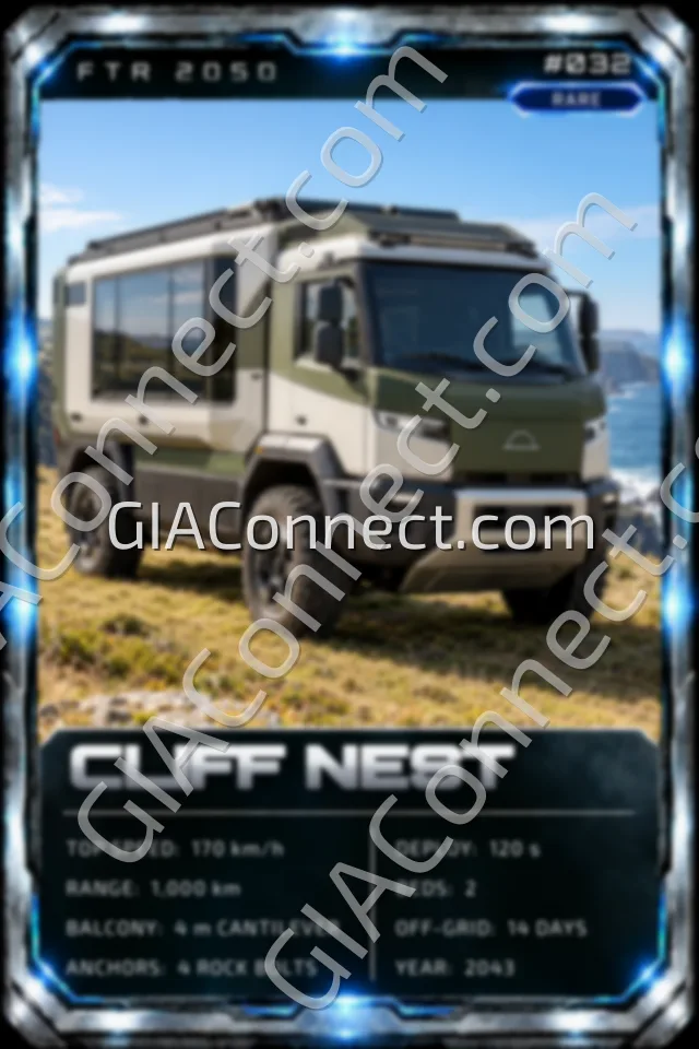 CLIFF NEST – vehicul futurist FTR 2050, cartonaș digital de colecție