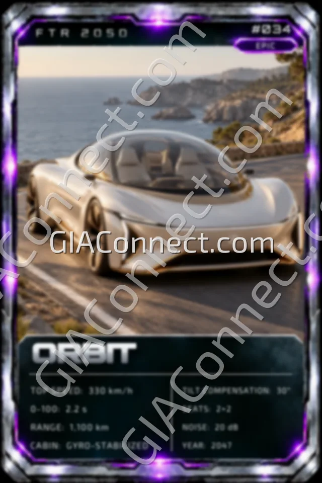 ORBIT – vehicul futurist FTR 2050, cartonaș digital de colecție