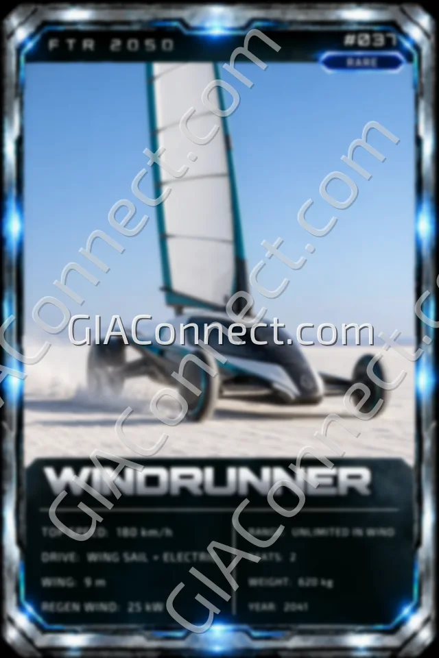 WINDRUNNER – vehicul futurist FTR 2050, cartonaș digital de colecție