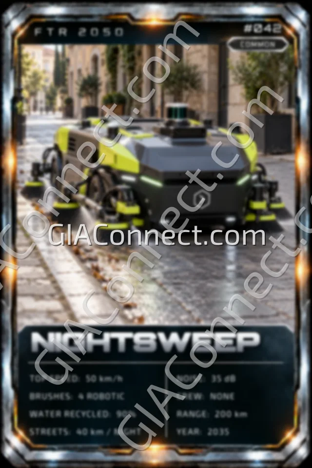 NIGHTSWEEP – vehicul futurist FTR 2050, cartonaș digital de colecție