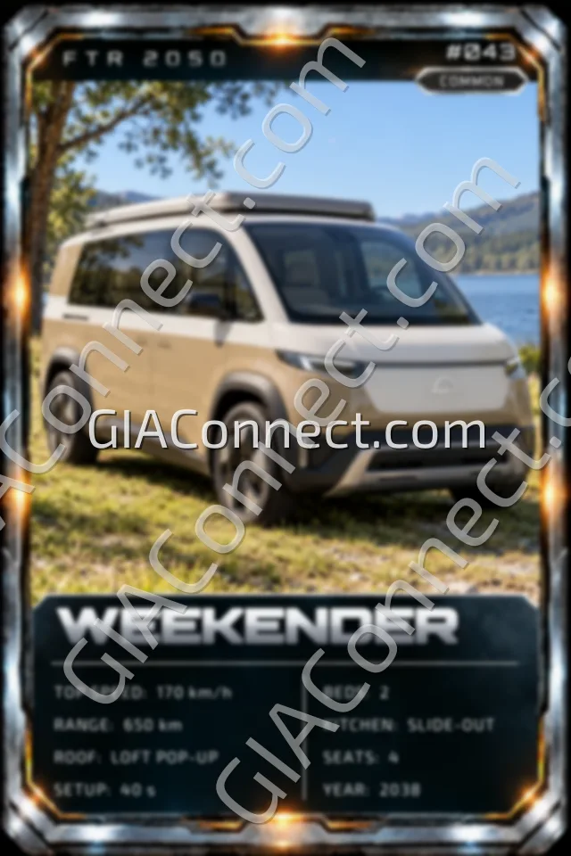 WEEKENDER – vehicul futurist FTR 2050, cartonaș digital de colecție