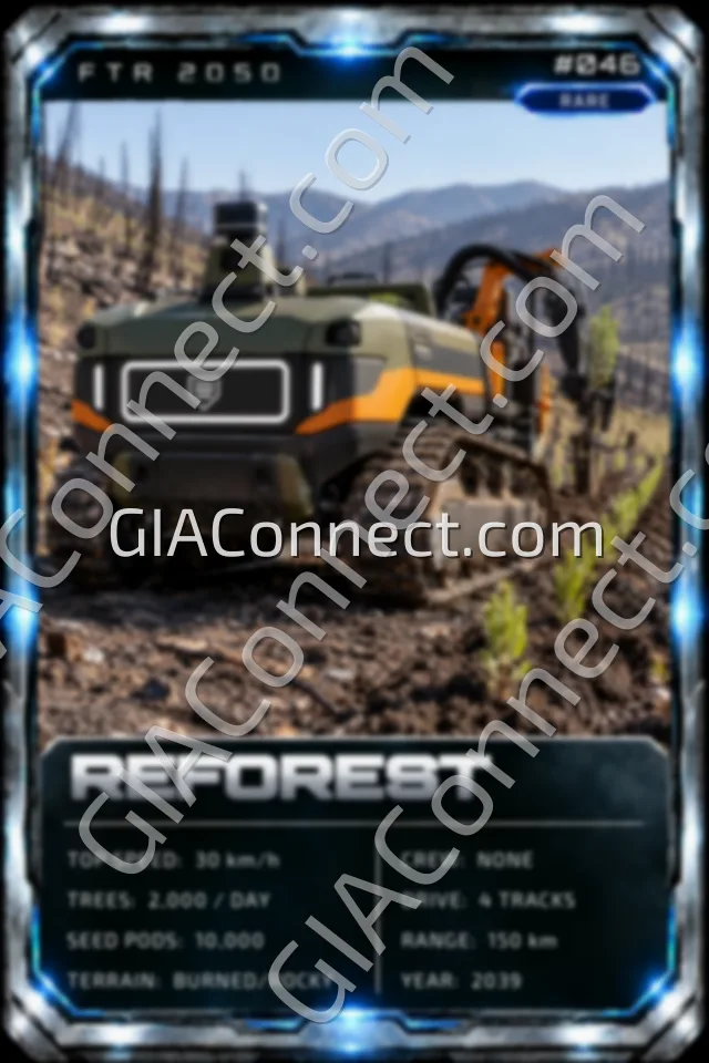 REFOREST – vehicul futurist FTR 2050, cartonaș digital de colecție