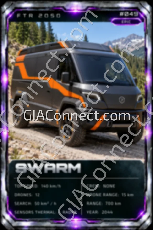 SWARM – vehicul futurist FTR 2050, cartonaș digital de colecție