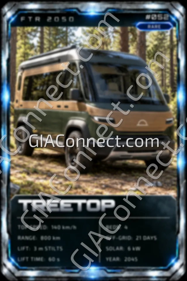 TREETOP – vehicul futurist FTR 2050, cartonaș digital de colecție