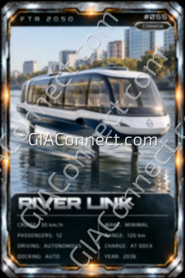 RIVER LINK – vehicul futurist FTR 2050, cartonaș digital de colecție