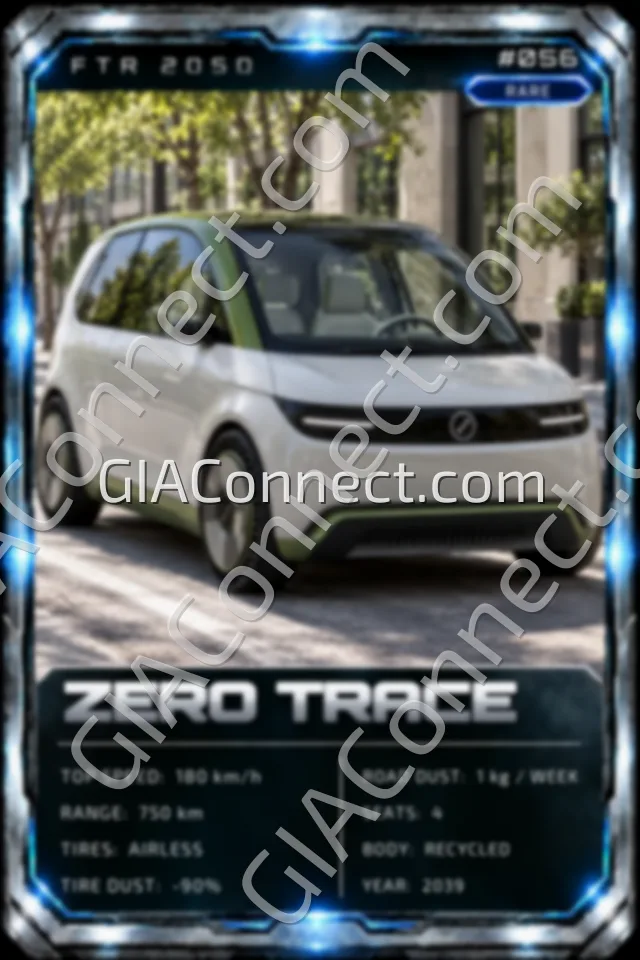 ZERO TRACE – vehicul futurist FTR 2050, cartonaș digital de colecție