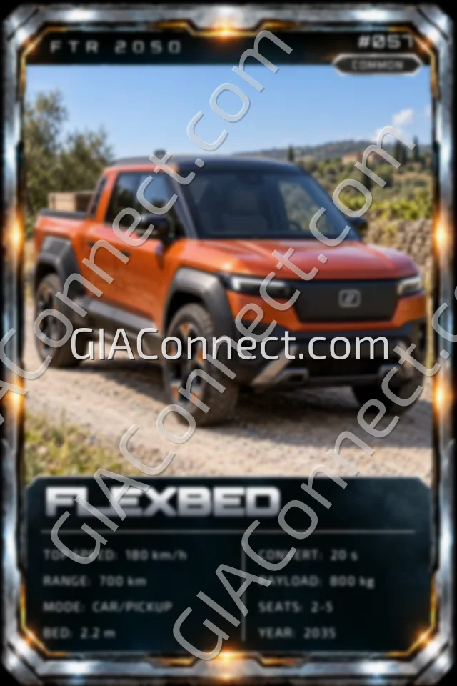 FLEXBED – vehicul futurist FTR 2050, cartonaș digital de colecție