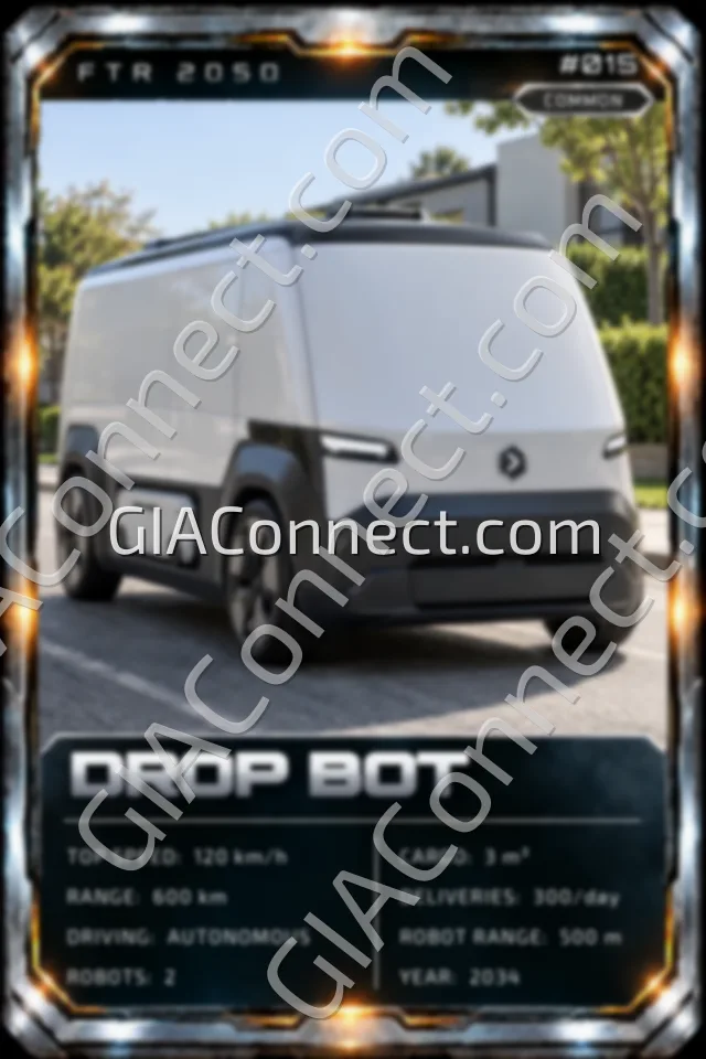 DROP BOT – vehicul futurist FTR 2050, cartonaș digital de colecție