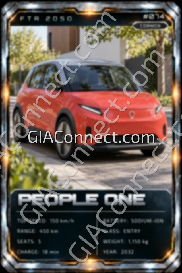 PEOPLE ONE – vehicul futurist FTR 2050, cartonaș digital de colecție