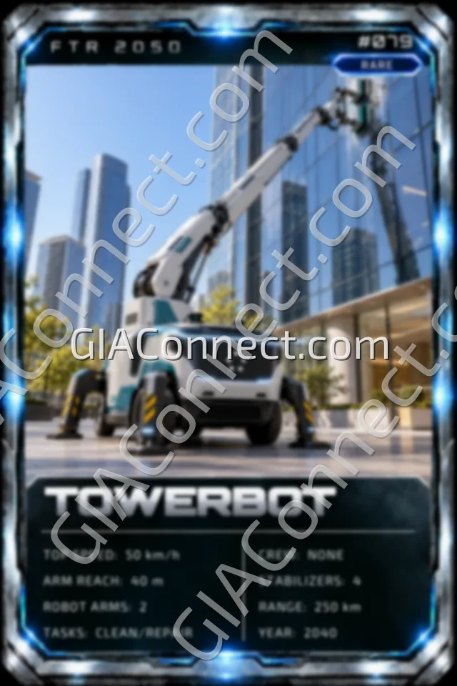TOWERBOT – vehicul futurist FTR 2050, cartonaș digital de colecție