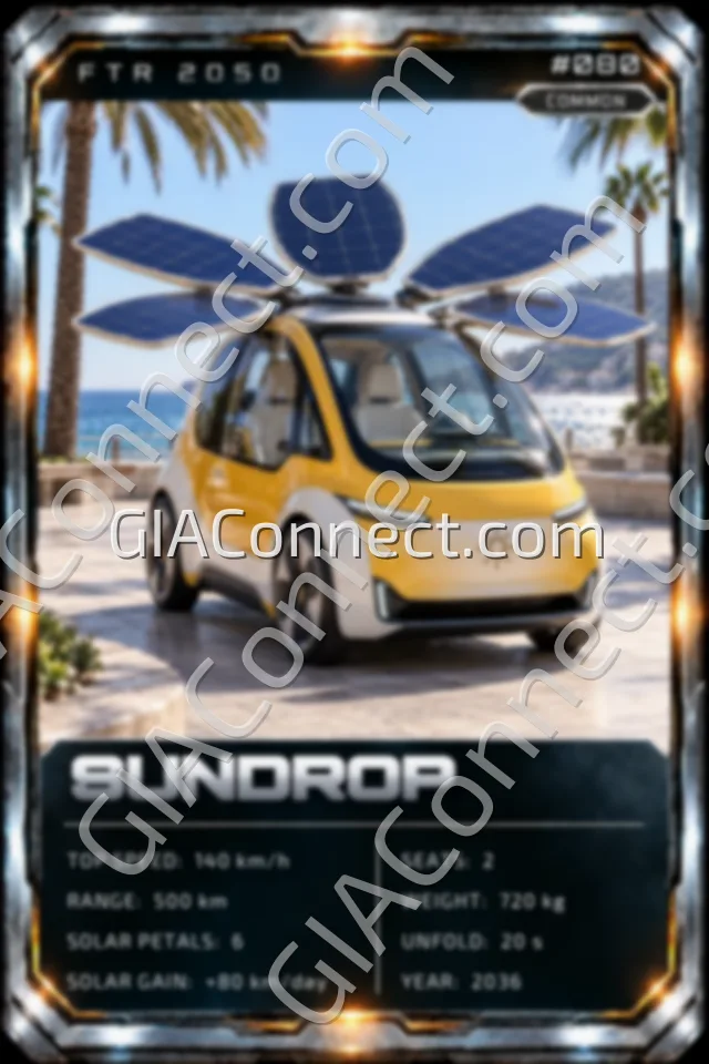 SUNDROP – vehicul futurist FTR 2050, cartonaș digital de colecție