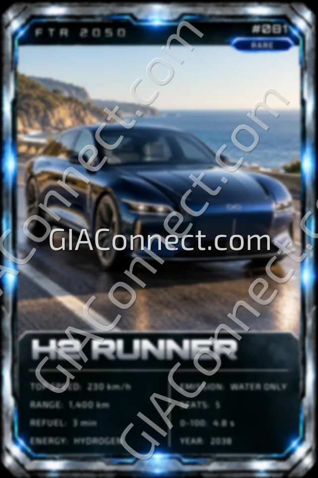 H2 RUNNER – vehicul futurist FTR 2050, cartonaș digital de colecție