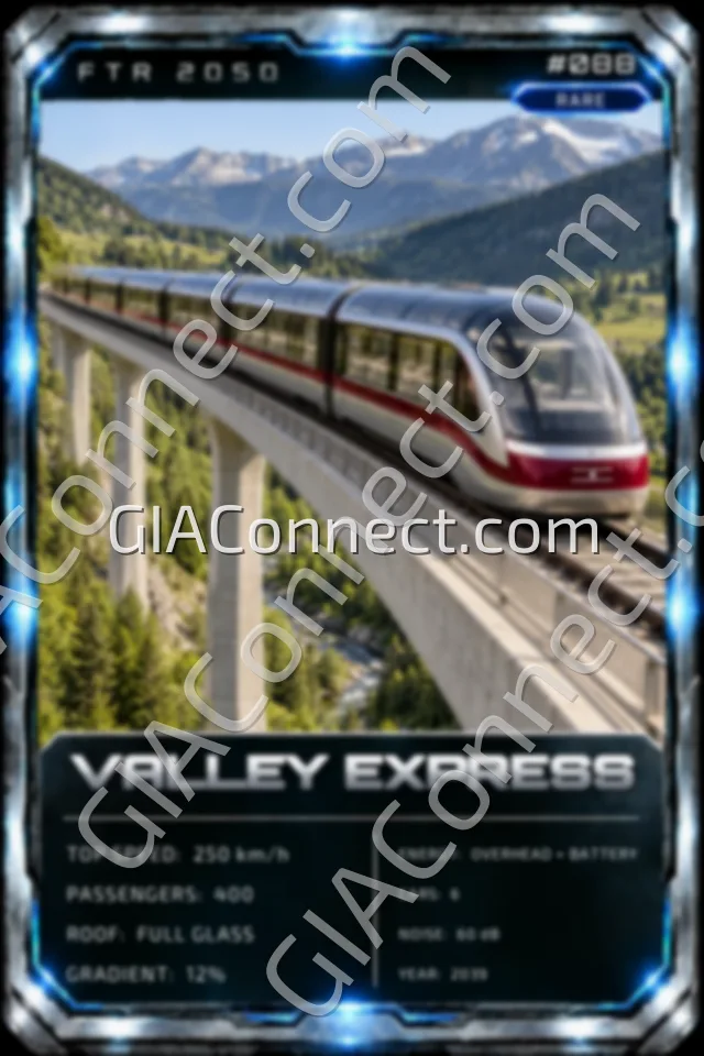 VALLEY EXPRESS – vehicul futurist FTR 2050, cartonaș digital de colecție