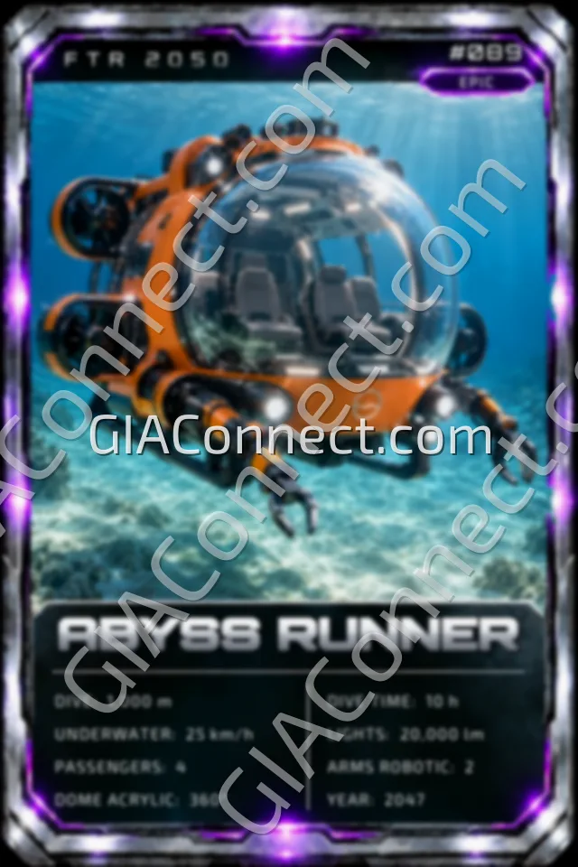ABYSS RUNNER – vehicul futurist FTR 2050, cartonaș digital de colecție