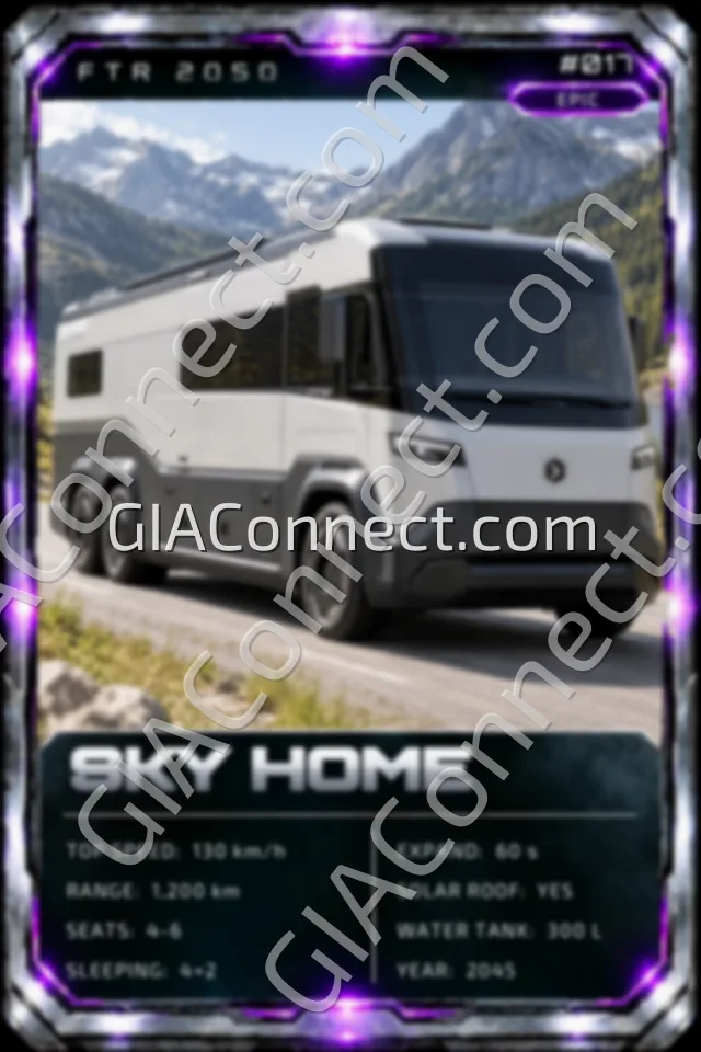 SKY HOME – vehicul futurist FTR 2050, cartonaș digital de colecție