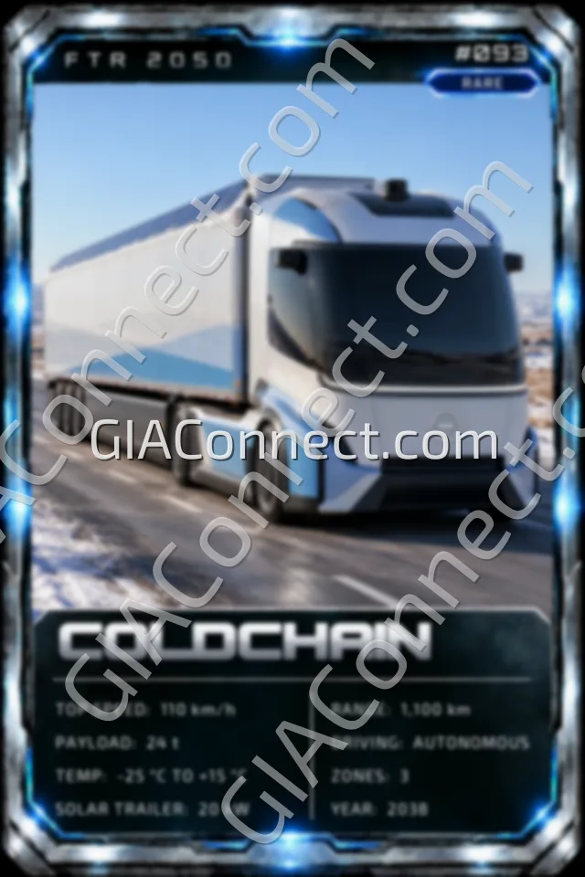 COLDCHAIN – vehicul futurist FTR 2050, cartonaș digital de colecție