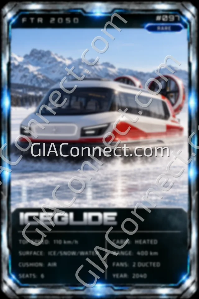 ICEGLIDE – vehicul futurist FTR 2050, cartonaș digital de colecție