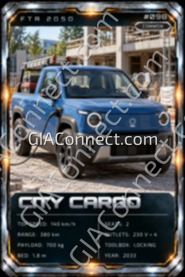 CITY CARGO – vehicul futurist FTR 2050, cartonaș digital de colecție
