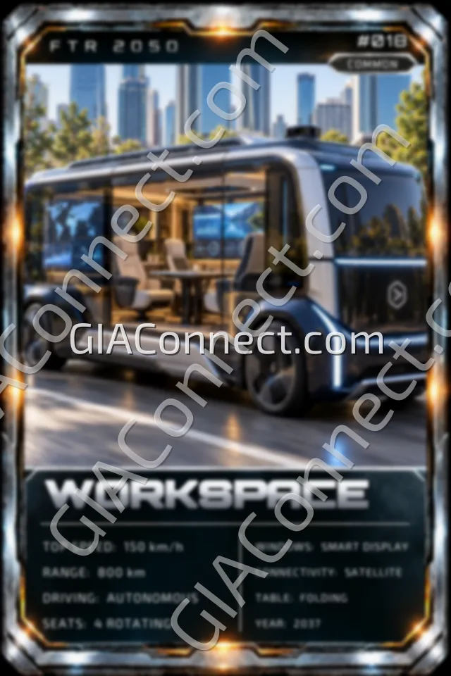 WORKSPACE – vehicul futurist FTR 2050, cartonaș digital de colecție