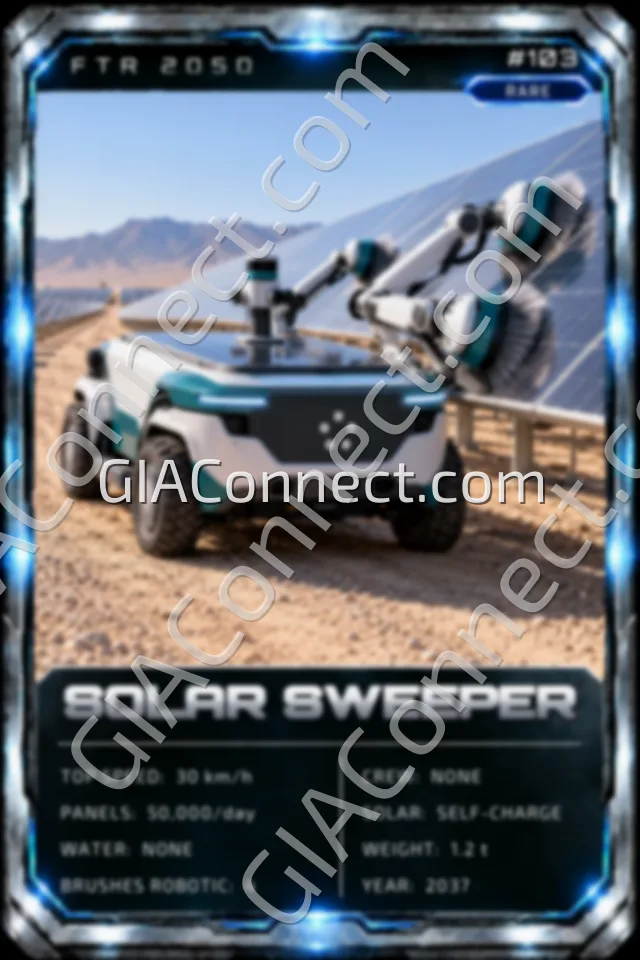 SOLAR SWEEPER – vehicul futurist FTR 2050, cartonaș digital de colecție