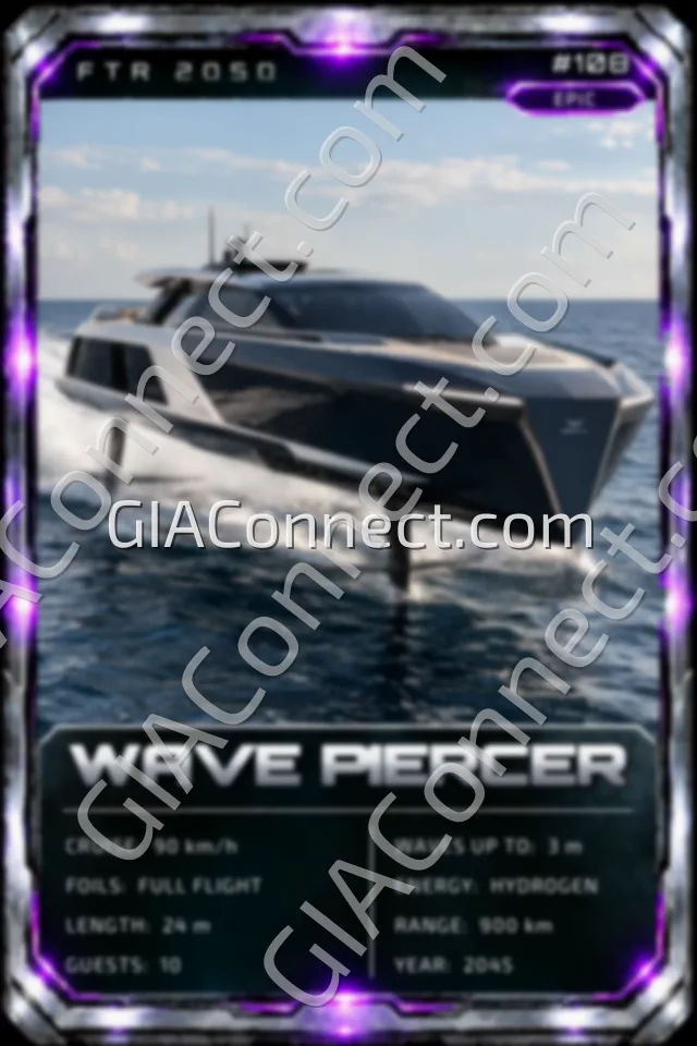 WAVE PIERCER – vehicul futurist FTR 2050, cartonaș digital de colecție