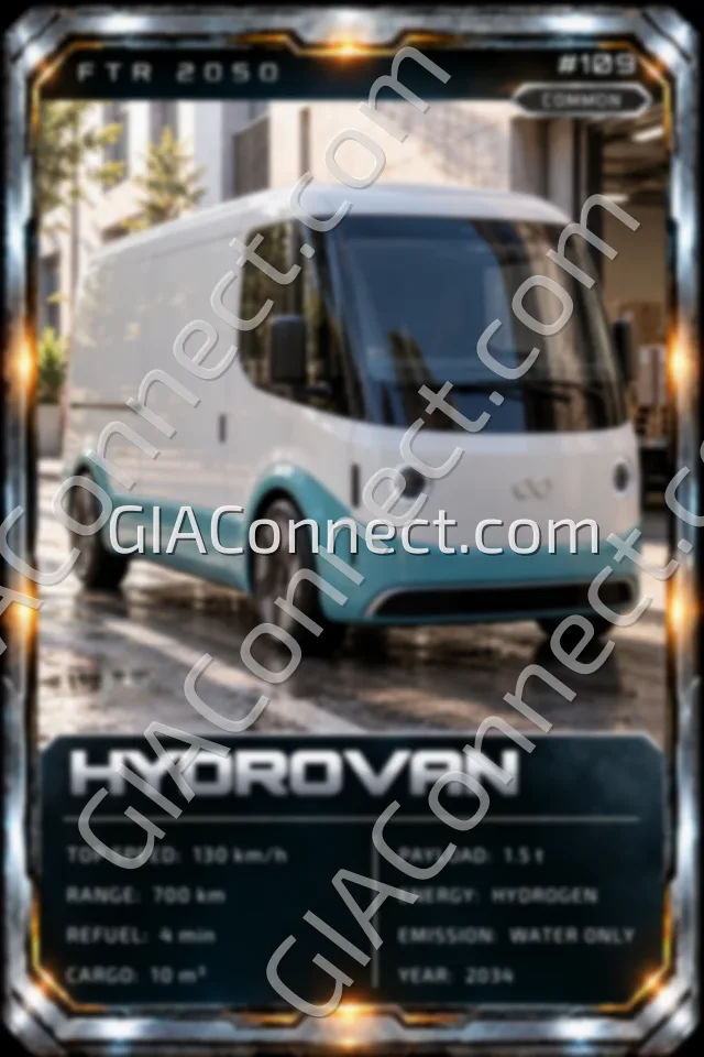 HYDROVAN – vehicul futurist FTR 2050, cartonaș digital de colecție