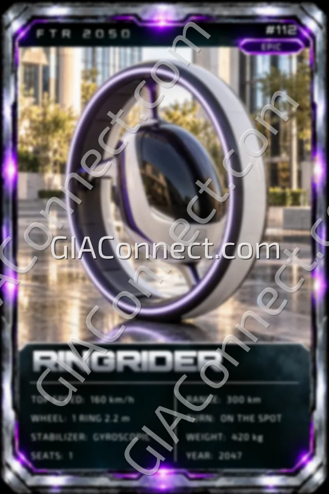 RINGRIDER – vehicul futurist FTR 2050, cartonaș digital de colecție