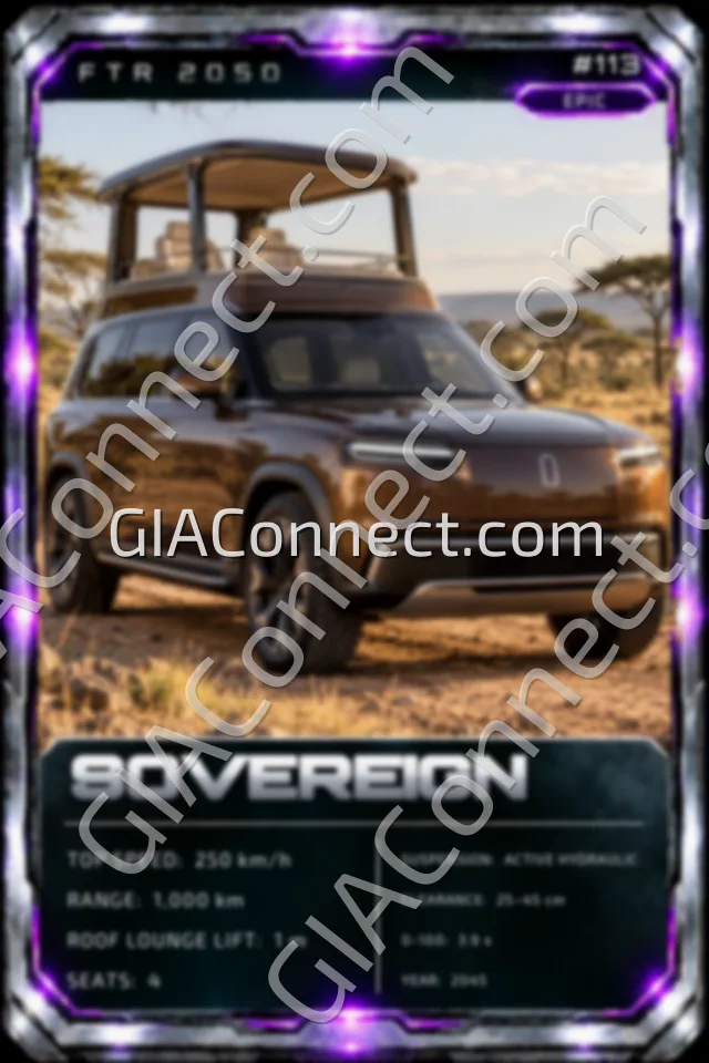 SOVEREIGN – vehicul futurist FTR 2050, cartonaș digital de colecție