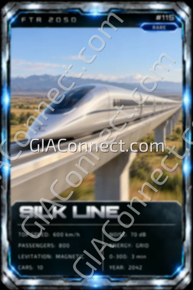 SILK LINE – vehicul futurist FTR 2050, cartonaș digital de colecție