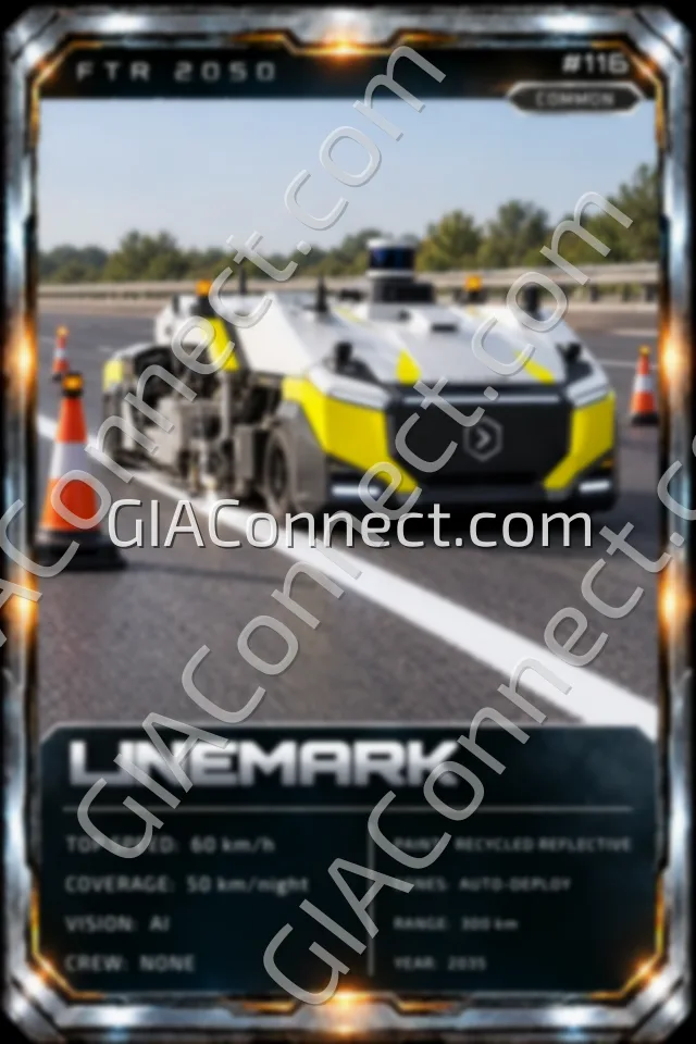 LINEMARK – vehicul futurist FTR 2050, cartonaș digital de colecție