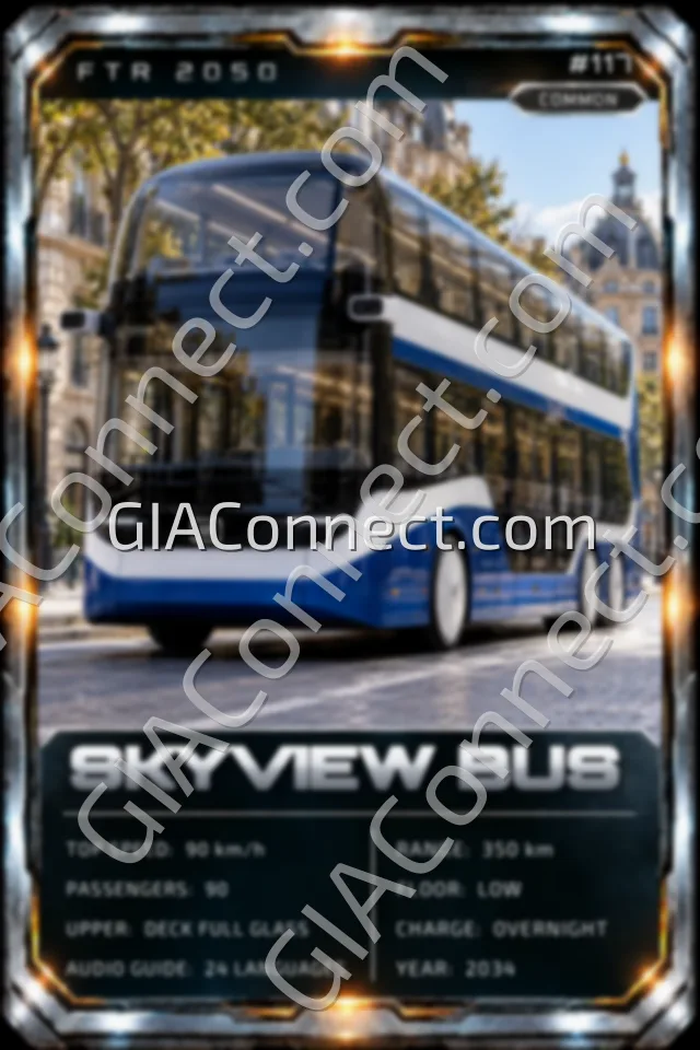 SKYVIEW BUS – vehicul futurist FTR 2050, cartonaș digital de colecție