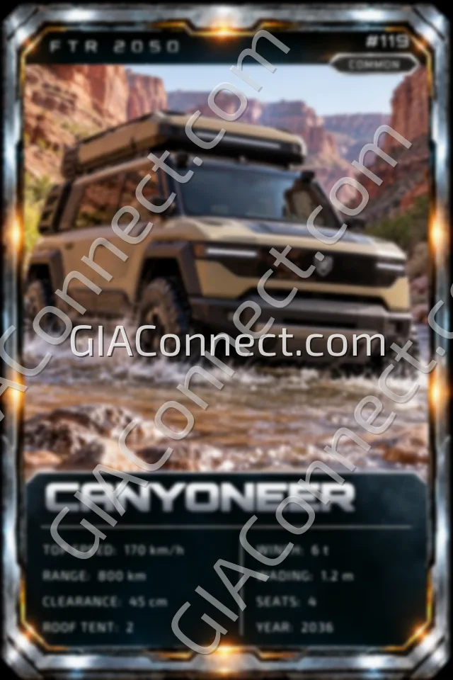 CANYONEER – vehicul futurist FTR 2050, cartonaș digital de colecție