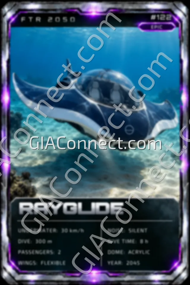 RAYGLIDE – vehicul futurist FTR 2050, cartonaș digital de colecție