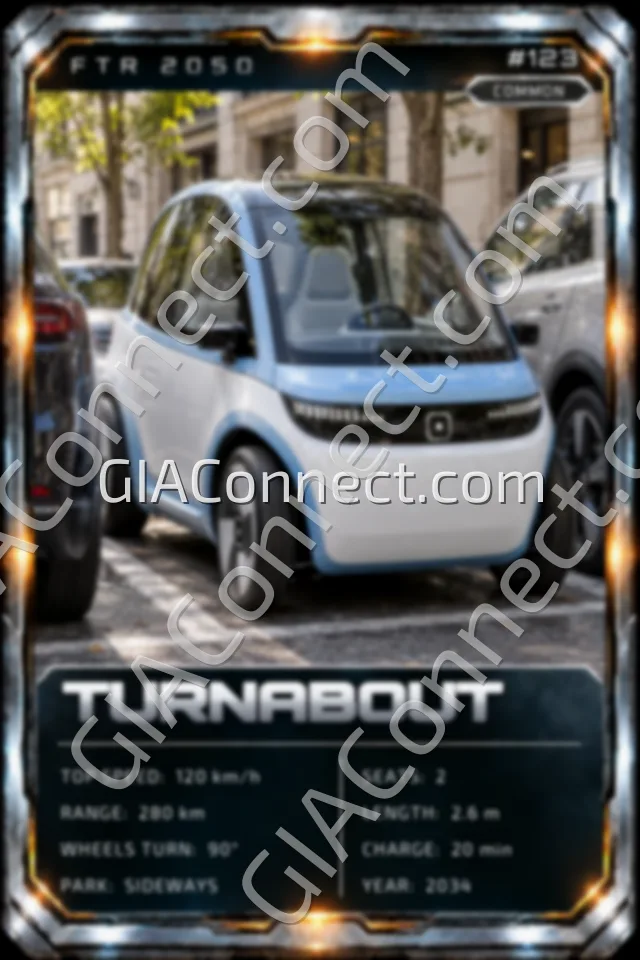 TURNABOUT – vehicul futurist FTR 2050, cartonaș digital de colecție