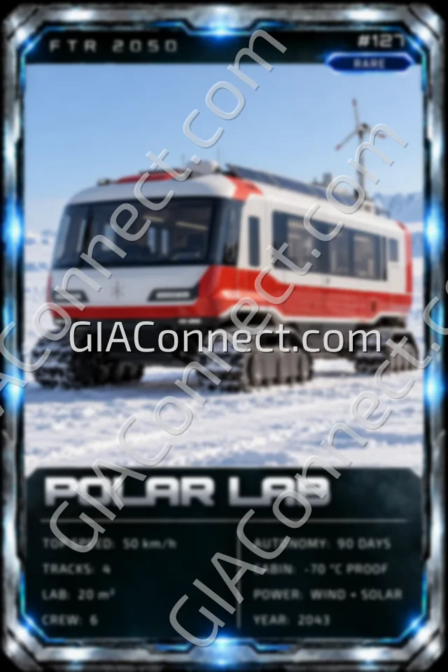 POLAR LAB – vehicul futurist FTR 2050, cartonaș digital de colecție