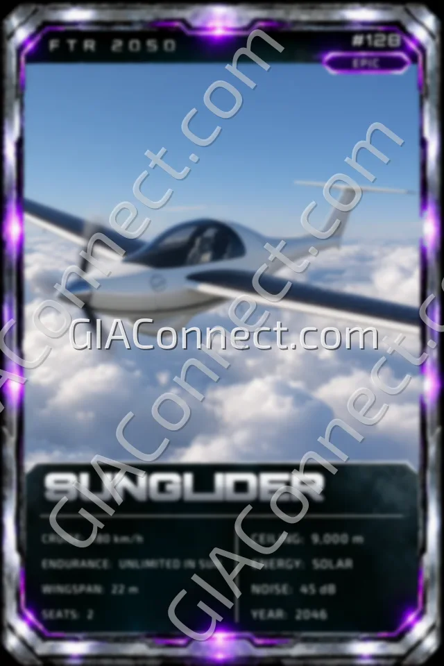 SUNGLIDER – vehicul futurist FTR 2050, cartonaș digital de colecție