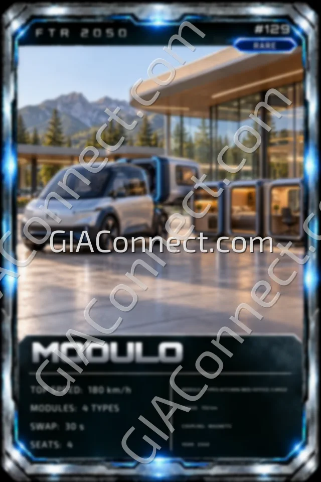 MODULO – vehicul futurist FTR 2050, cartonaș digital de colecție