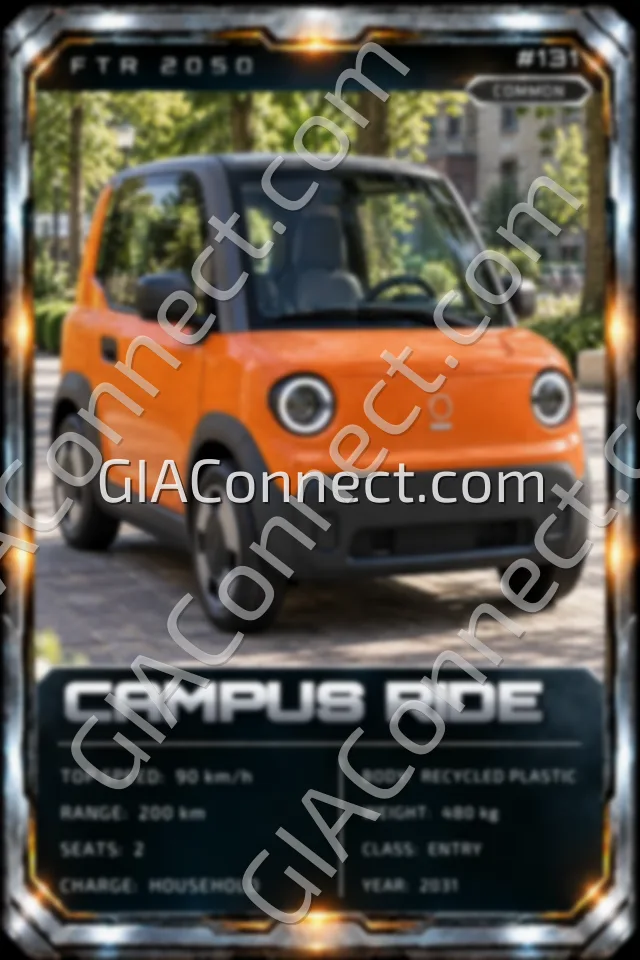 CAMPUS RIDE – vehicul futurist FTR 2050, cartonaș digital de colecție