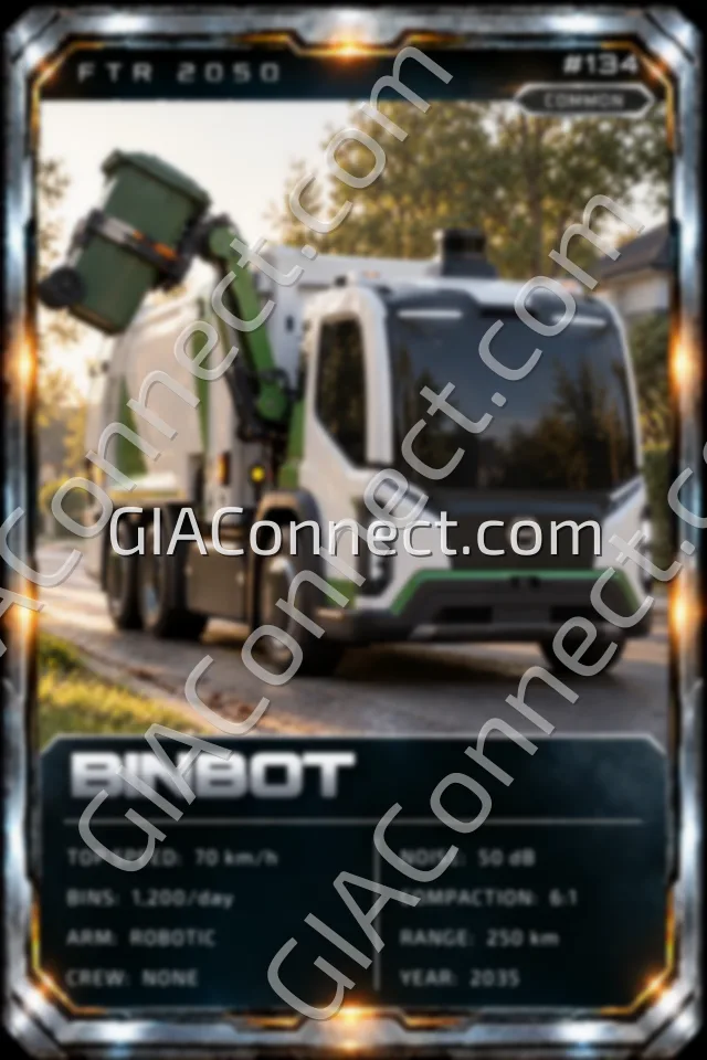 BINBOT – vehicul futurist FTR 2050, cartonaș digital de colecție