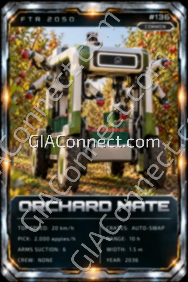 ORCHARD MATE – vehicul futurist FTR 2050, cartonaș digital de colecție