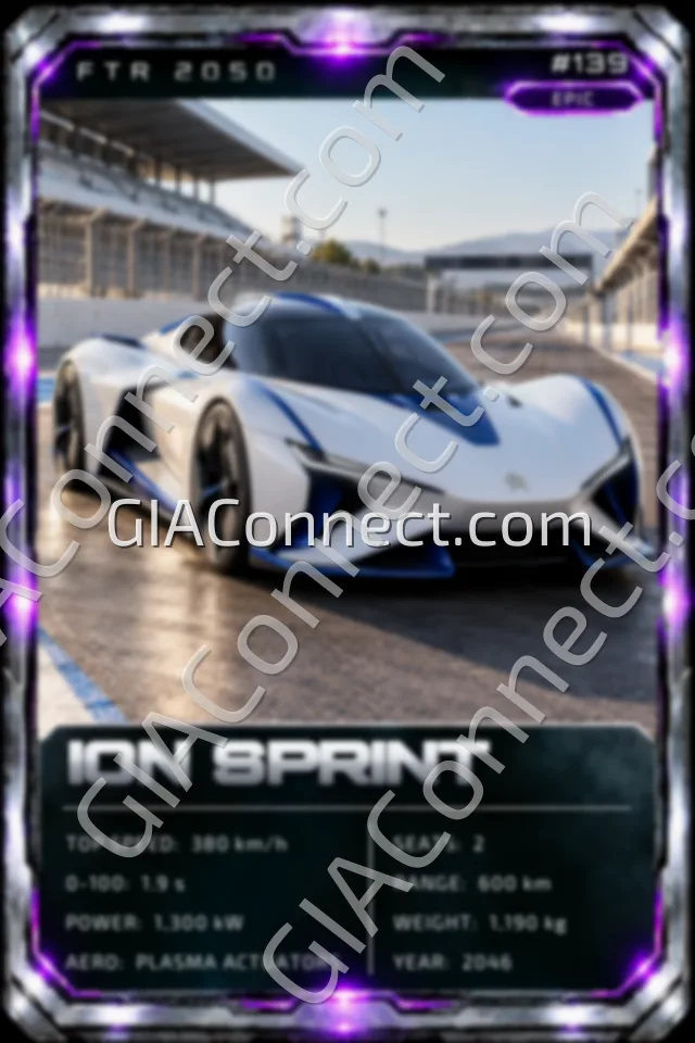 ION SPRINT – vehicul futurist FTR 2050, cartonaș digital de colecție