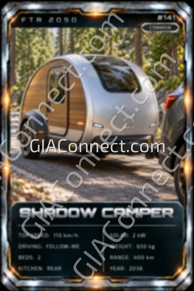 SHADOW CAMPER – vehicul futurist FTR 2050, cartonaș digital de colecție