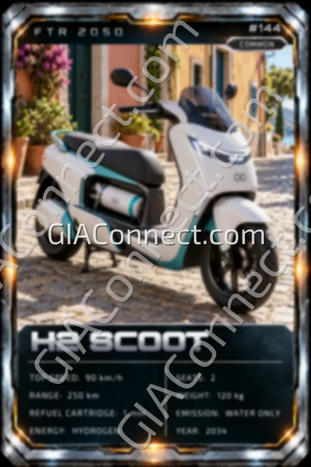 H2 SCOOT – vehicul futurist FTR 2050, cartonaș digital de colecție