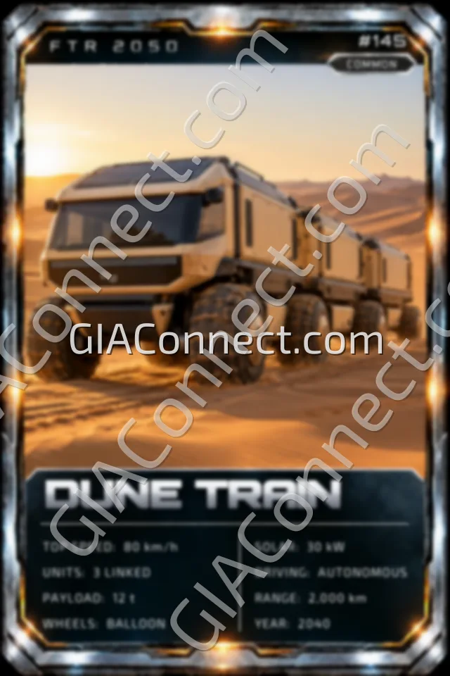 DUNE TRAIN – vehicul futurist FTR 2050, cartonaș digital de colecție