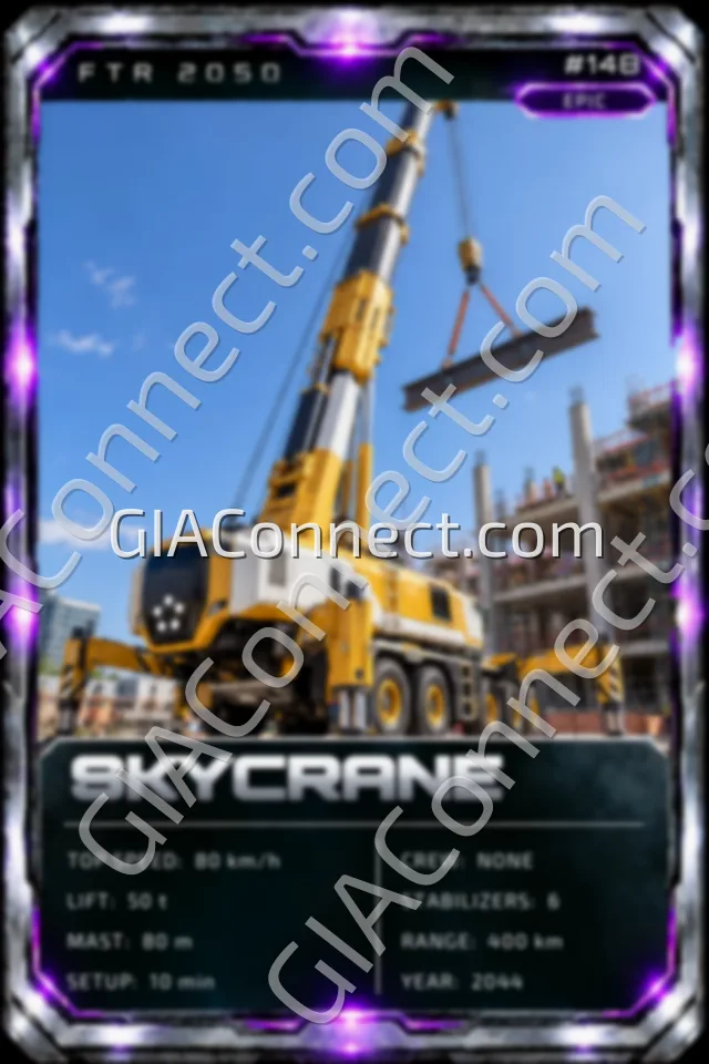 SKYCRANE – vehicul futurist FTR 2050, cartonaș digital de colecție