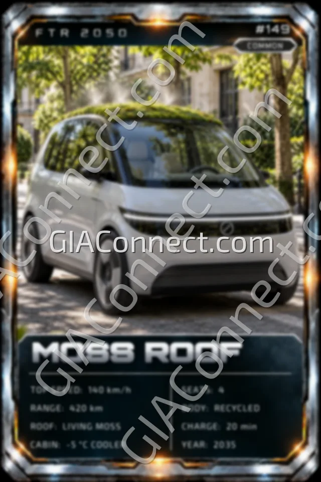 MOSS ROOF – vehicul futurist FTR 2050, cartonaș digital de colecție