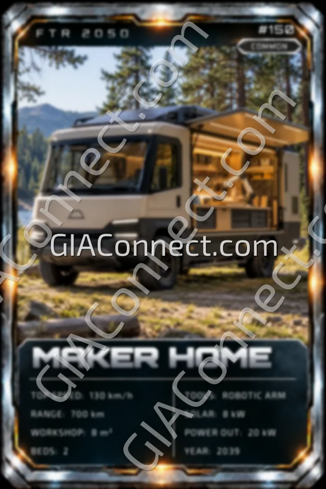 MAKER HOME – vehicul futurist FTR 2050, cartonaș digital de colecție