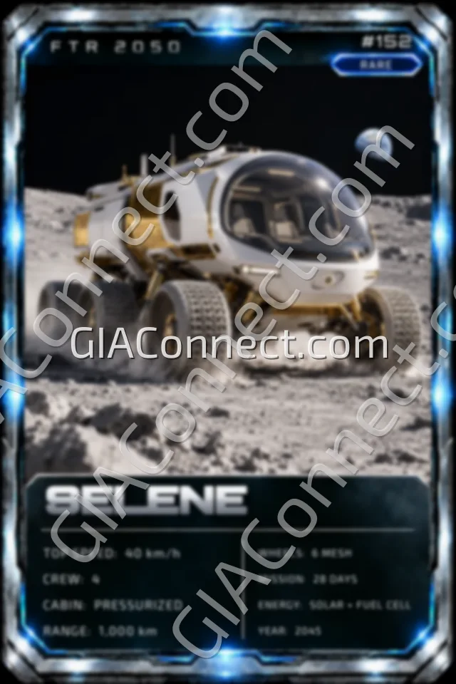 SELENE – vehicul futurist FTR 2050, cartonaș digital de colecție